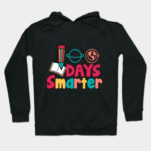 100 Days Smarter, 100th Day Of School Shirt, 100th Day of School Teacher or Kids Hoodie